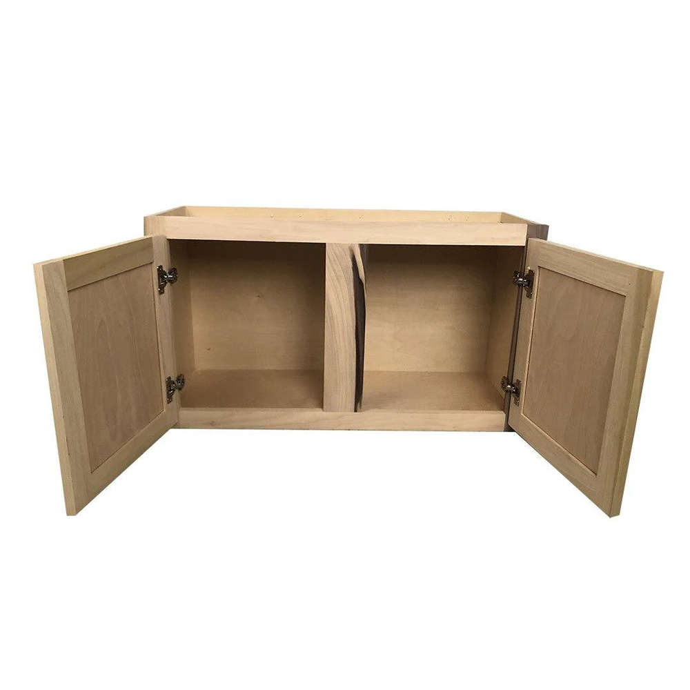 Kitchen Wall Cabinet | Unfinished Poplar | Shaker Style | 30x18x12 in.